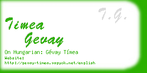timea gevay business card